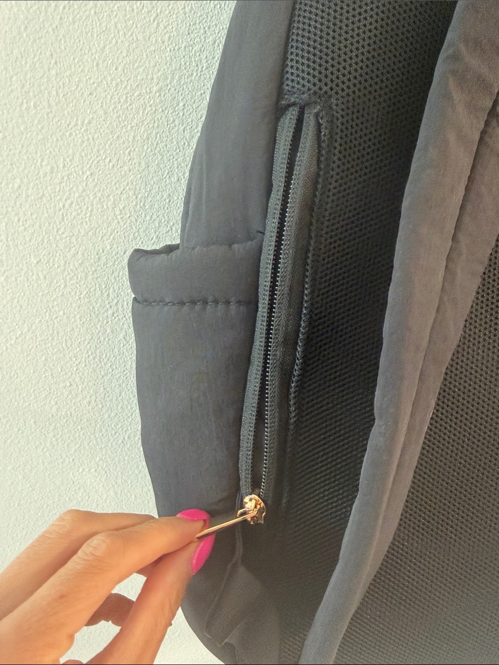 a new day Black Padded Quilted Backpack with Front Pocket - Picture 3 of 5